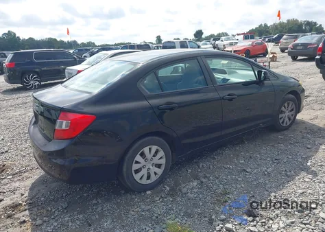 2012 Honda Civic Lx from USA, damaged, VIN 19XFB2F54CE101251